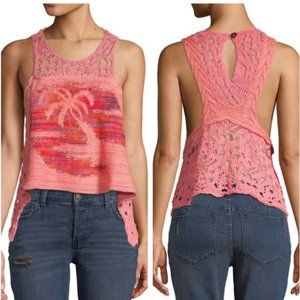 NWT $128 Free People Luau Crochet Tank XS